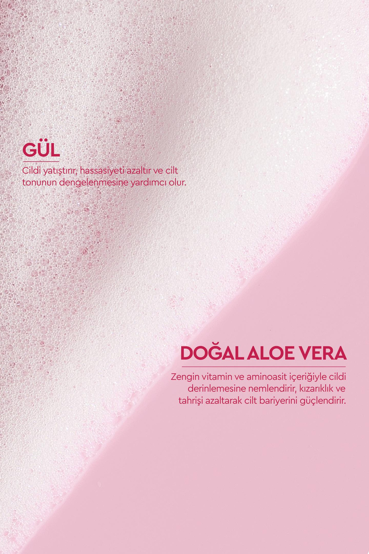 Canlandırıcı Yüz Temizleme  Köpüğü - Gül, Aloe Vera ve  Hyalüronik Asit