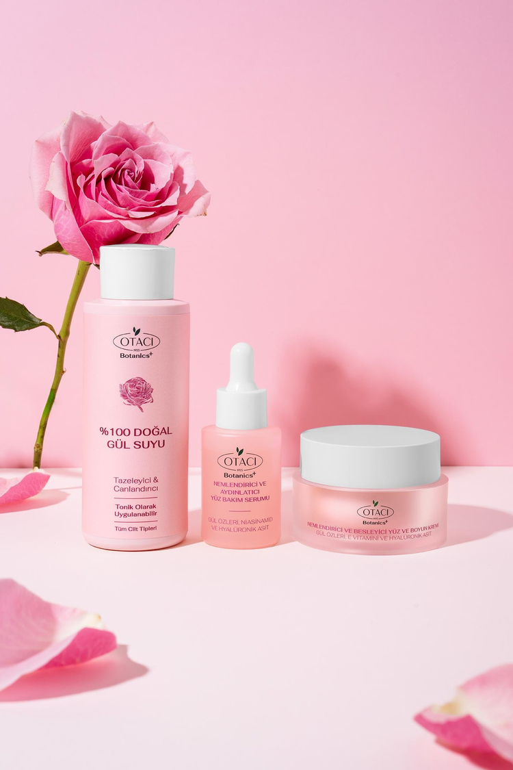 Nemlendirici ve Aydınlatıcı Yüz Bakım Serumu - Gül Özleri ve Hyalüronik Asit