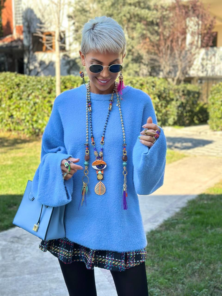 INDIGO SOFT KNIT SWEATER