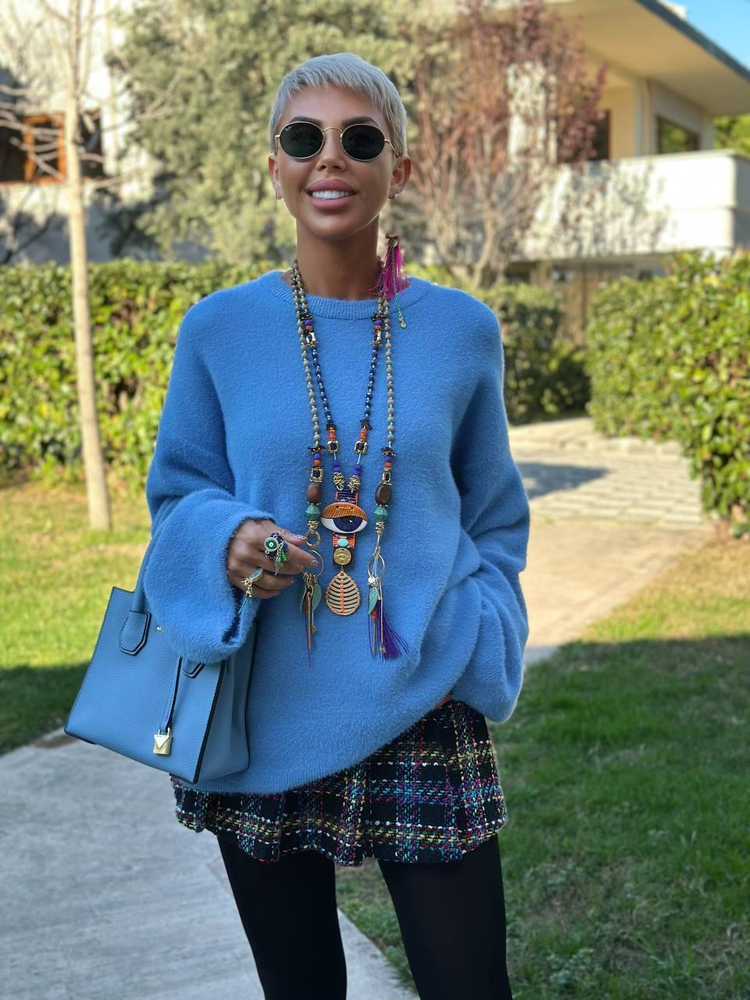 INDIGO SOFT KNIT SWEATER