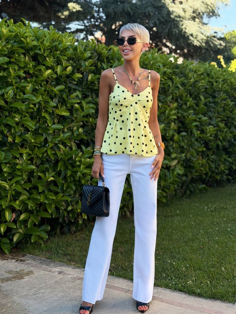 BEYAZ PUSH UP WIDE LEG DENIM PANTOLON