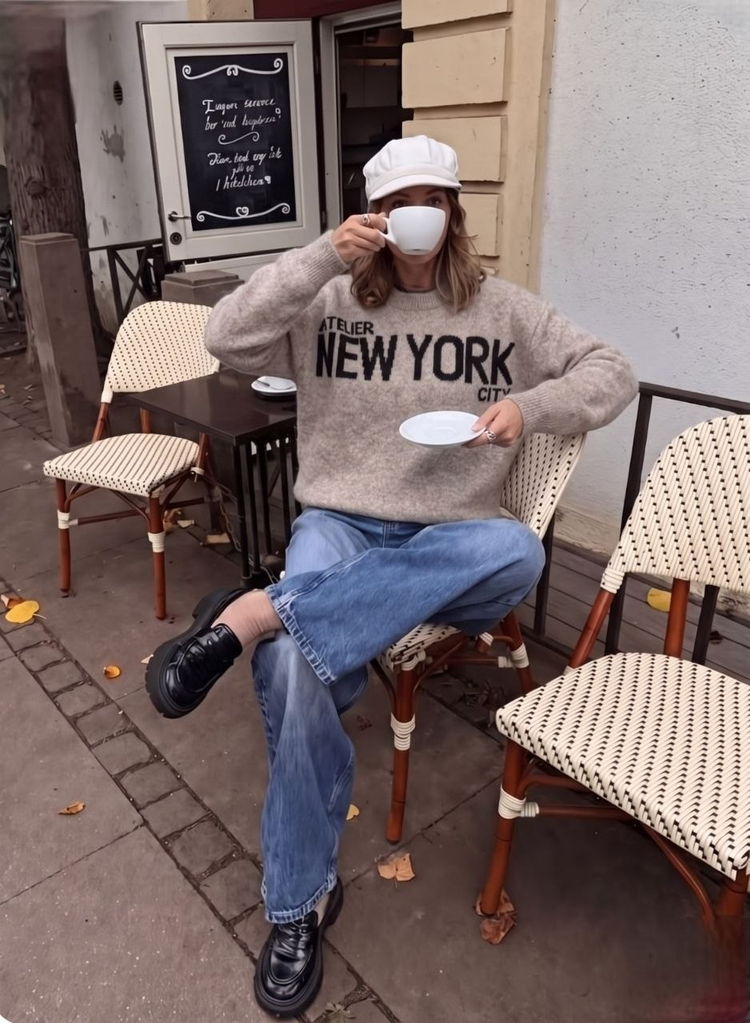 Bisiklet Yaka Newyork Kazak Vizon