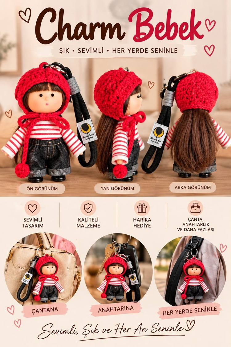 CHARM BEBEK AKSESUAR KIRMIZI