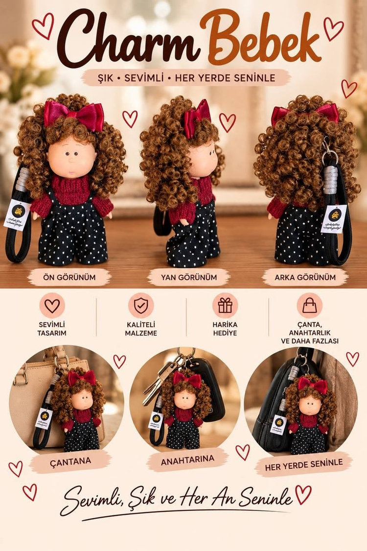 CHARM BEBEK AKSESUAR PUANTİYELİ KIRMIZI