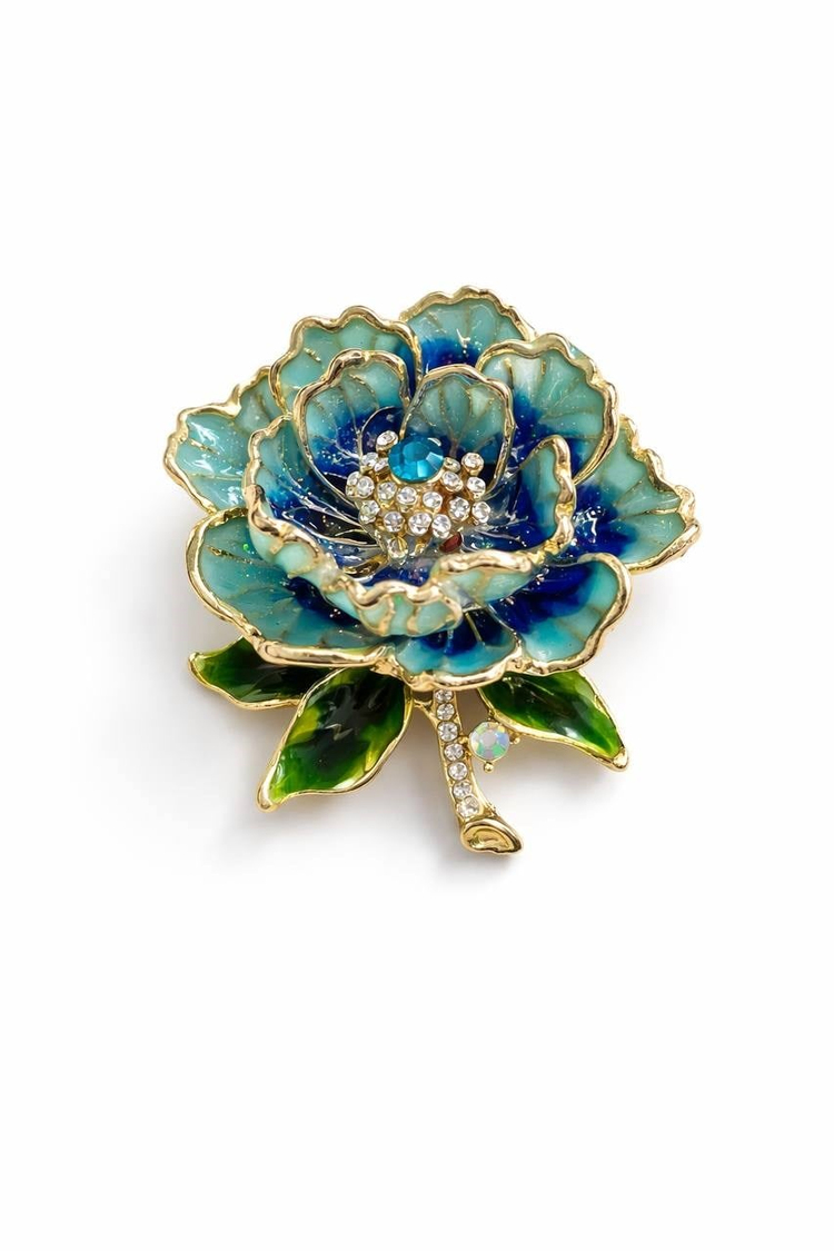 EMERALD BLOOM TAŞLI BROŞ