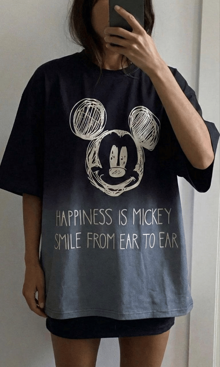 FÜME HAPPINESS MICKEY BASKILI TSHIRT