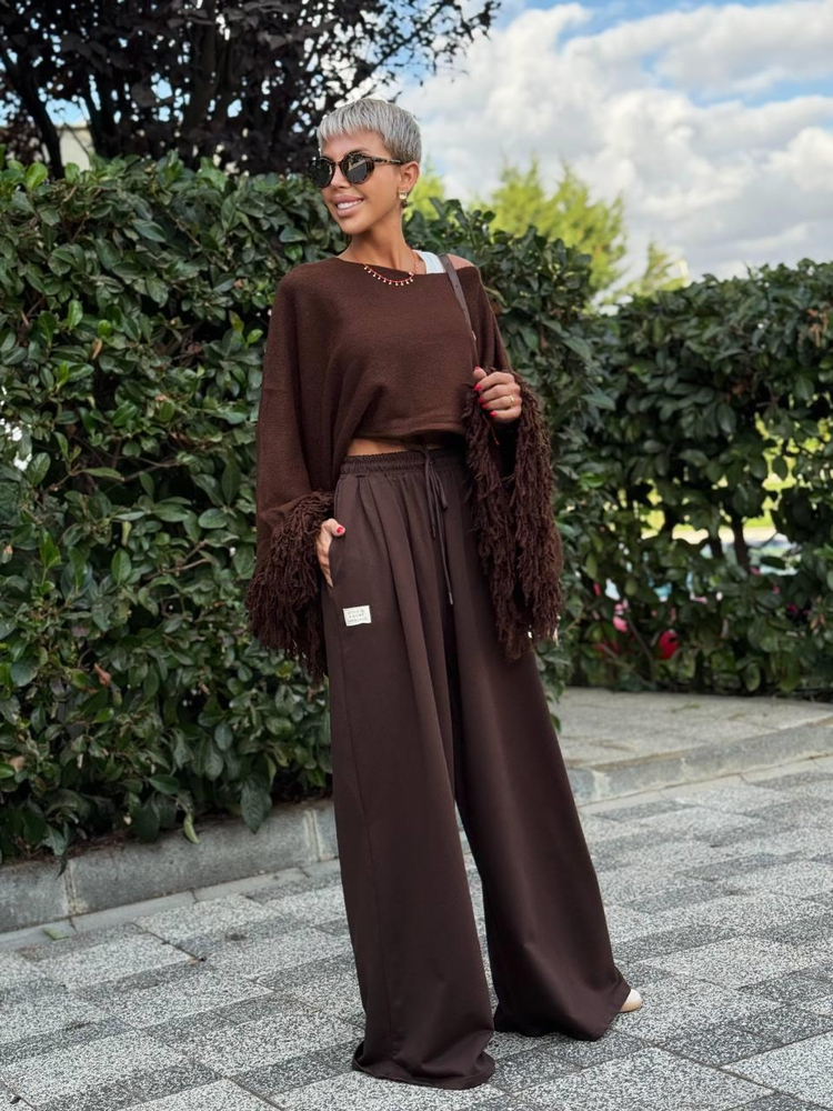 KAHVE S.STUDIO OVERSIZE TASARIM EŞOFMAN