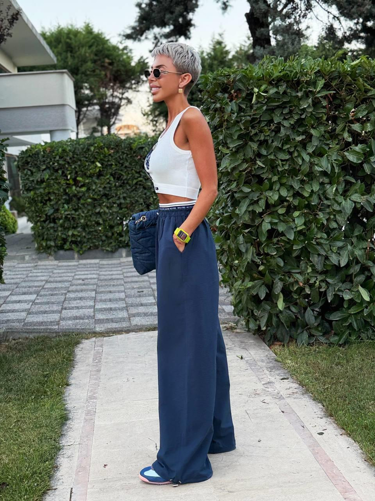 LACİVERT WILD FREE PARAŞÜT PANTOLON BÜSTİYER TAKIM