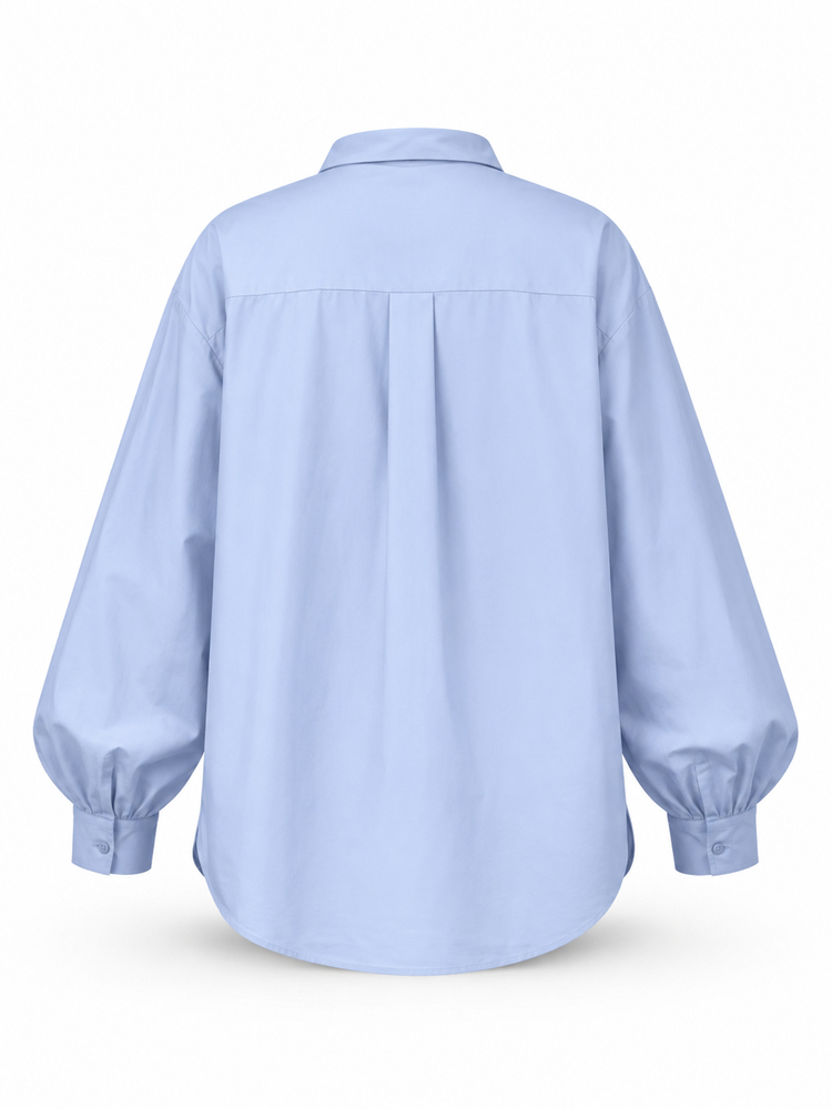 MAVİ OVERSIZE PREMIUM BASIC GÖMLEK