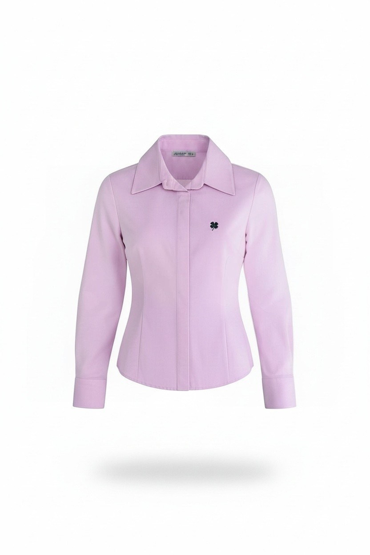 NAKIŞLI SLIM FIT GÖMLEK PEMBE