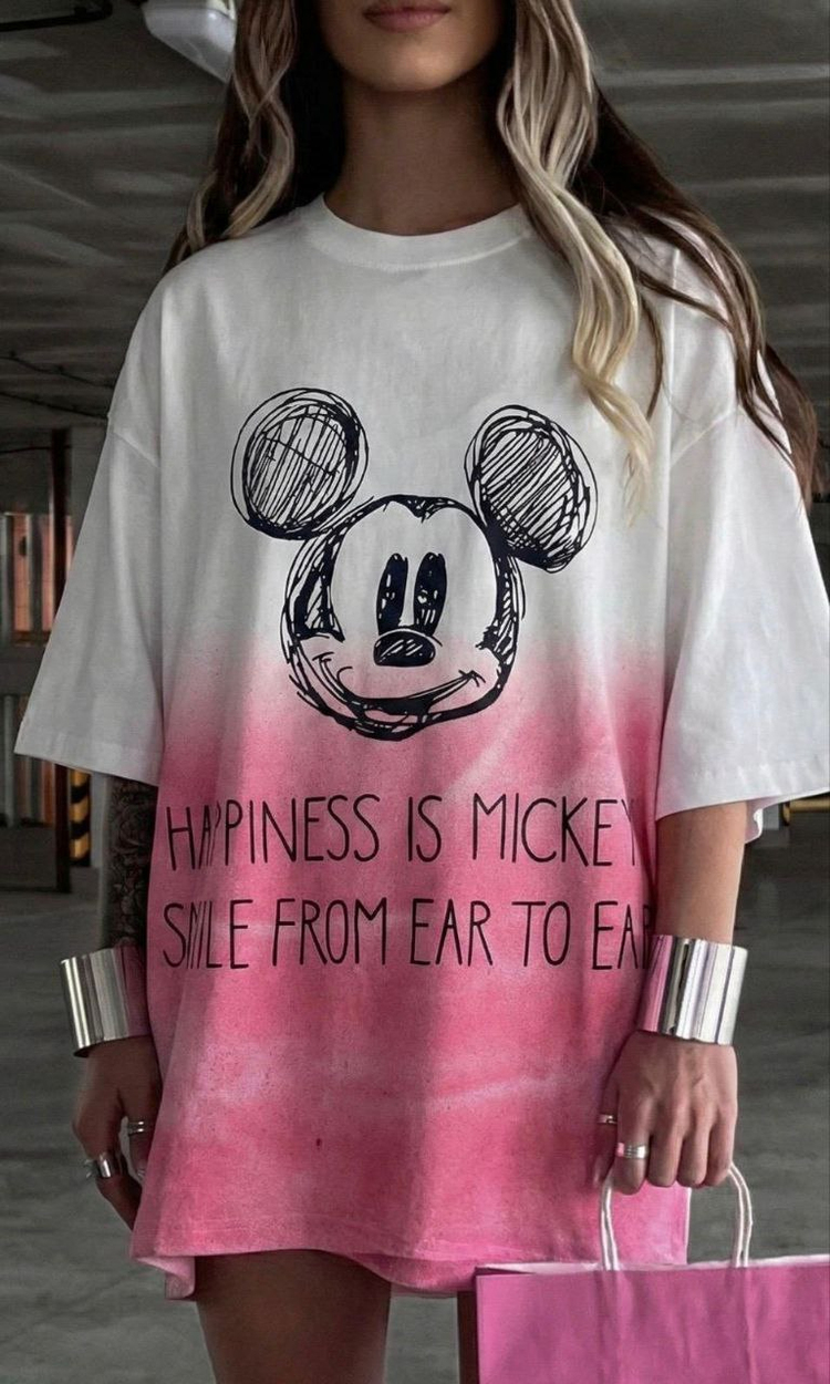 PEMBE HAPPINESS MICKEY BASKILI TSHIRT 