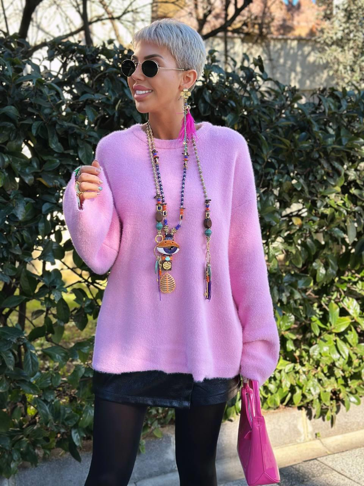 PINK SOFT KNIT SWEATER