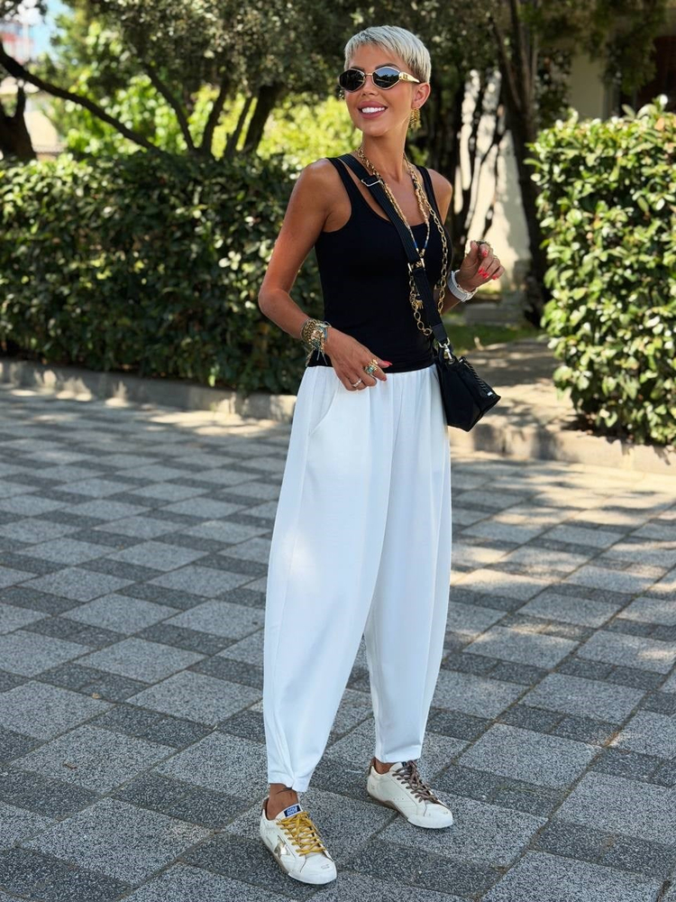 Şalvar Model Modal Pantolon - Ekru