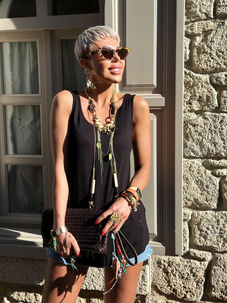 BLACK S.STUDIO PREMIUM MODAL TANK TOP