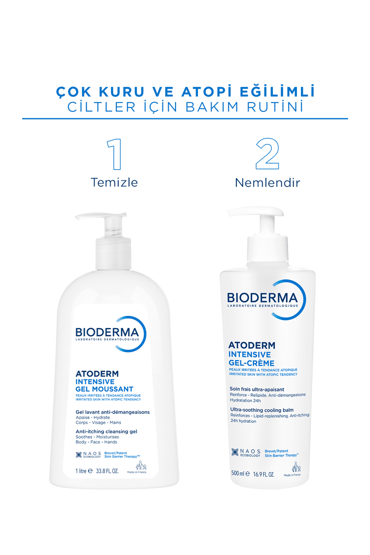 Bioderma Atoderm Intensive Gel-Cream Çok Kuru Atopi Eğilimli Cilt Nemlendirici Jel Krem 500 ml