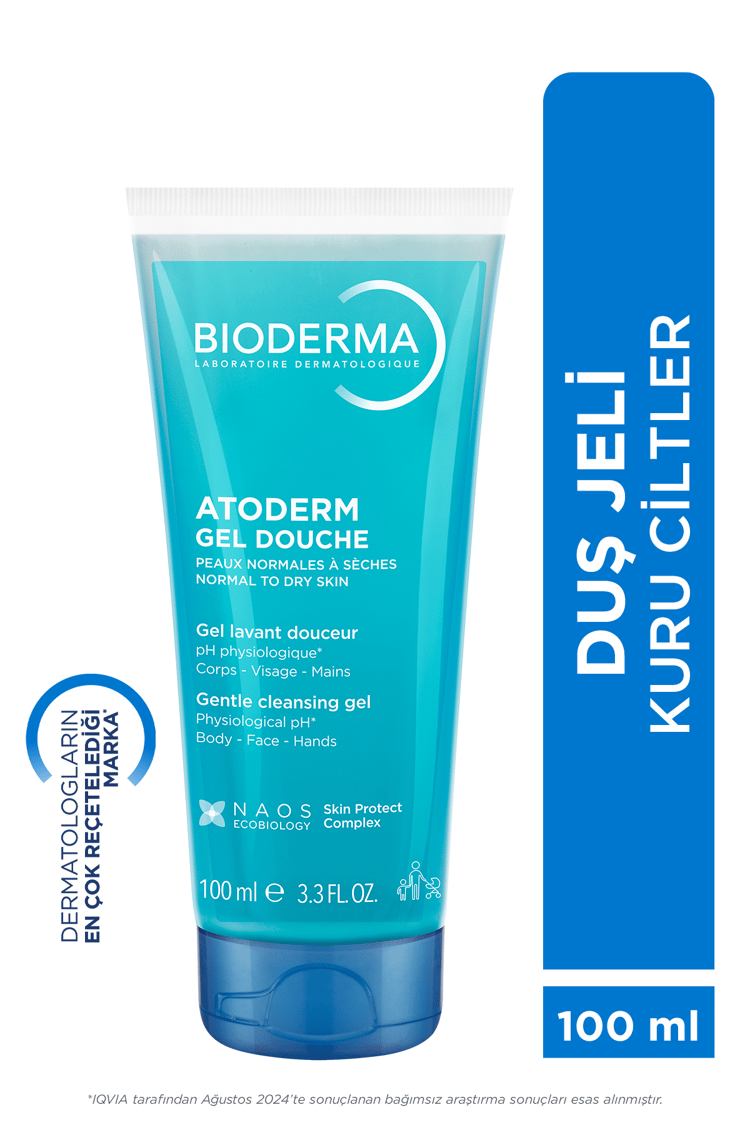 Bioderma Atoderm Shower Gel Kuru Ciltler için Nemlendirici Duş Jeli Çocuk, Yetişkin 100 ml