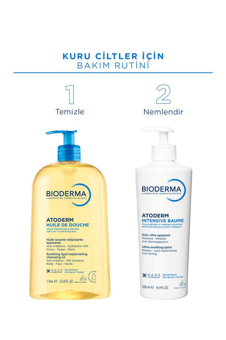 Bioderma Atoderm Shower Oil Çok Kuru Ciltler için Nemlendirici Besleyici Duş Yağı 1 Lt