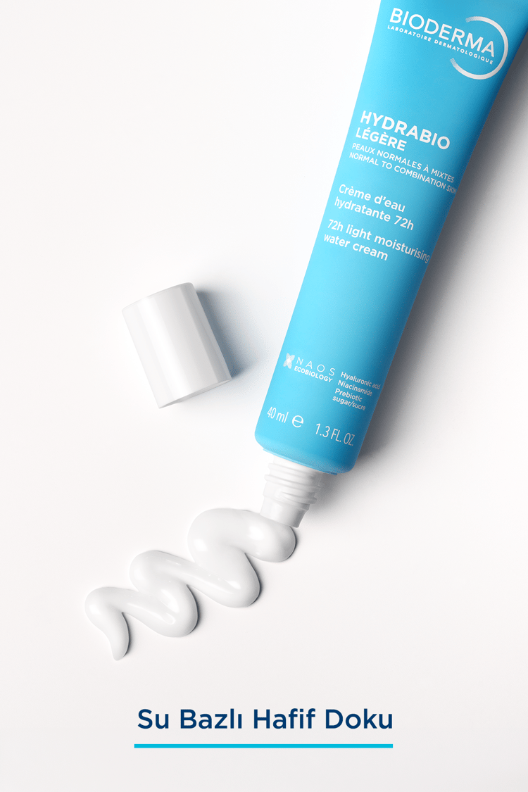 Bioderma Hydrabio Light Hyaluronik Asit İçeren Su Bazlı Nemlendirici Yüz Kremi 40 ML