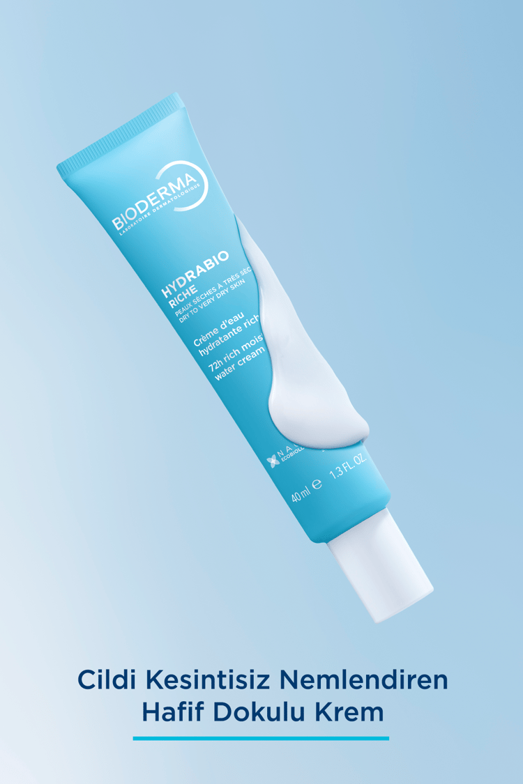 Bioderma Hydrabio Rich Kuru Ciltler için Su Bazlı Nemlendirici Yüz Bakım Kremi 40 ML