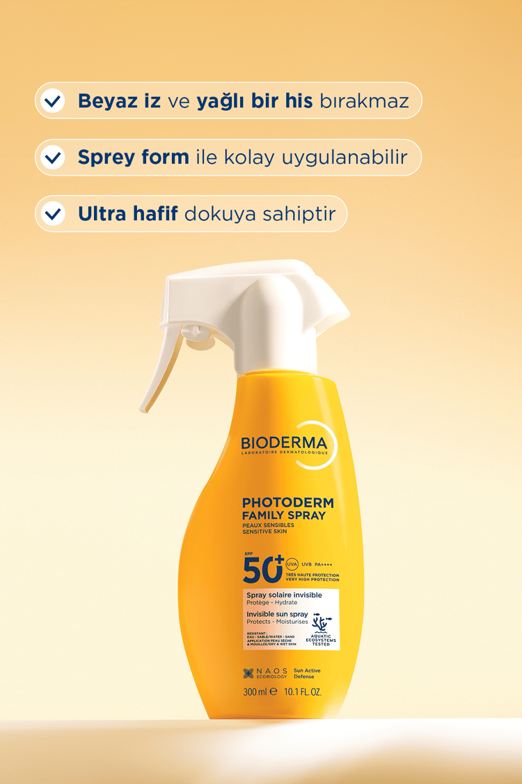 Bioderma Photoderm Spray SPF50+ Tüm Ciltler için Sprey Formda Yüksek Korumalı Güneş Kremi 300 ml