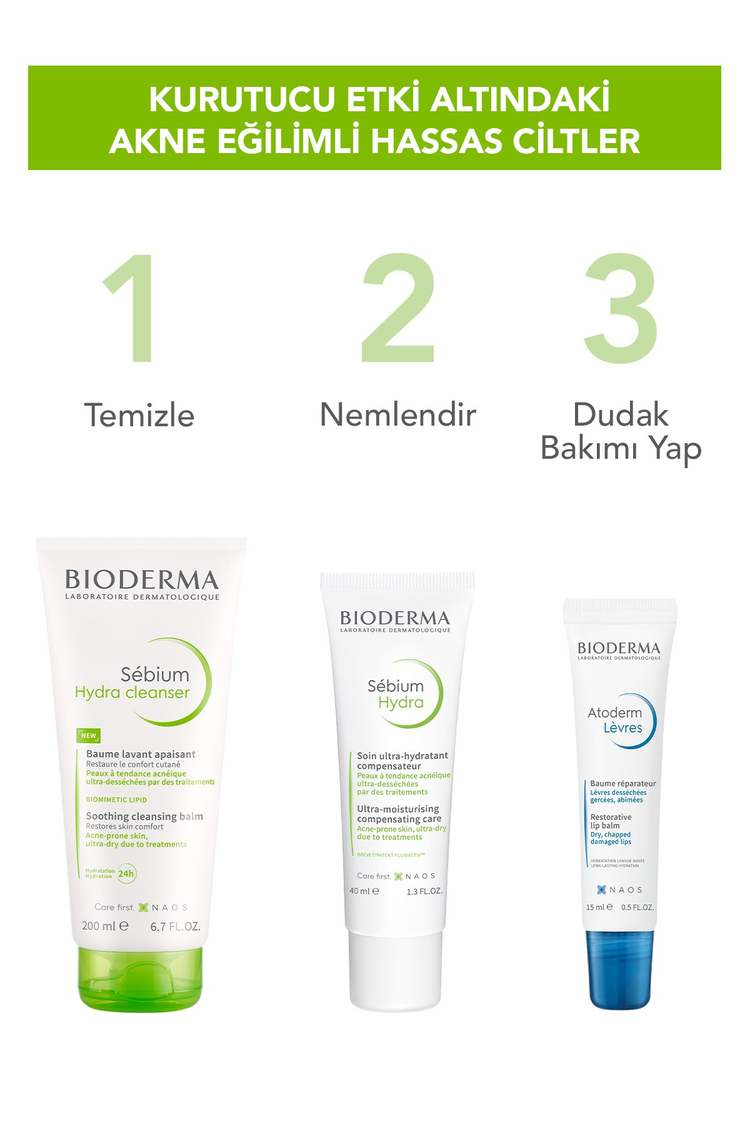 Bioderma Sebium Hydra Cleanser Akne Eğilimli Hassas Ciltler Balm Temizleme Jeli 200ml