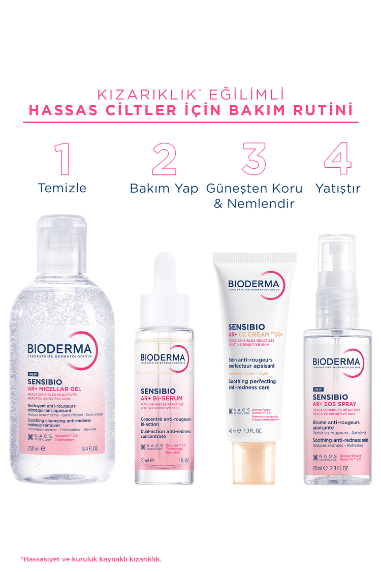 Sensibio AR+ CC Cream SPF50+ Güneş Koruyuculu Kızarıklık Karşıtı Renkli Nemlendirici Krem 40 ML