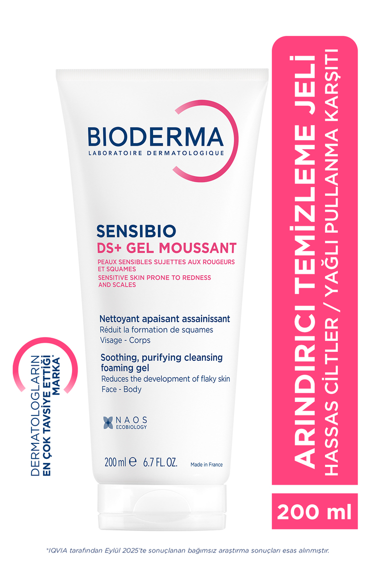 Sensibio DS+ Hassas Ciltler Yağlı Pullanma Karşıtı Arındırıcı Temizleme Jeli B6 Vitamini 200 ml