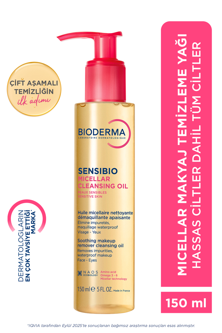 Sensibio Micellar Cleansing Oil Tüm Ciltler Yüz ve Göz Makyajı Çift Aşamalı Temizleme Yağı 150 ml