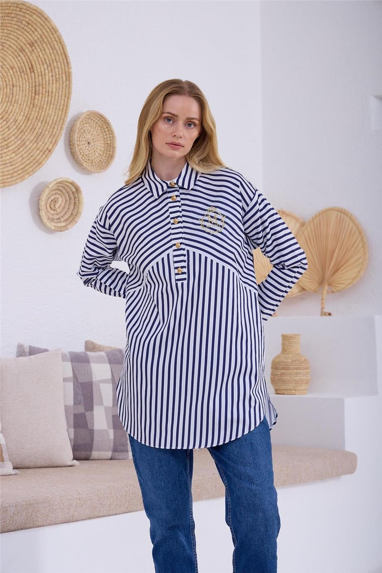 Mood Basıc Gömlek Lacivert