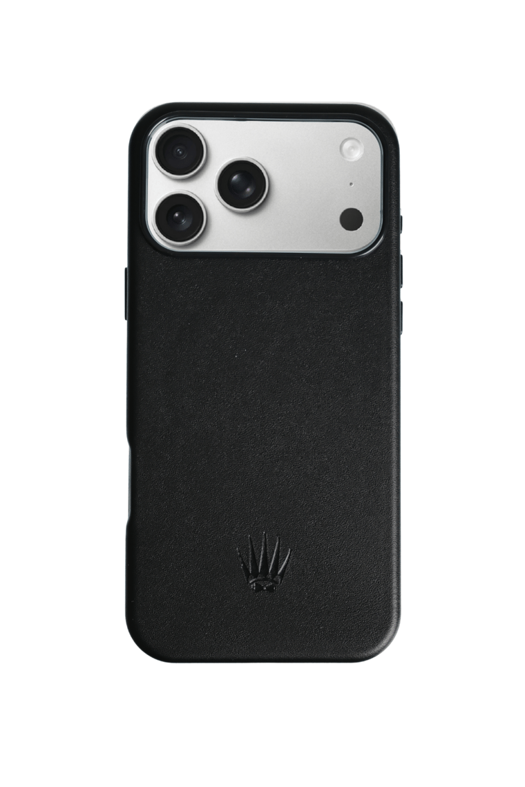 BexoCase iPhone 17 Pro Max siyah deri kılıf