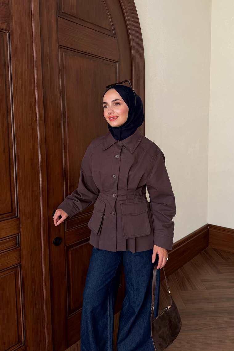 Akady Premium Trençkot - KAHVE