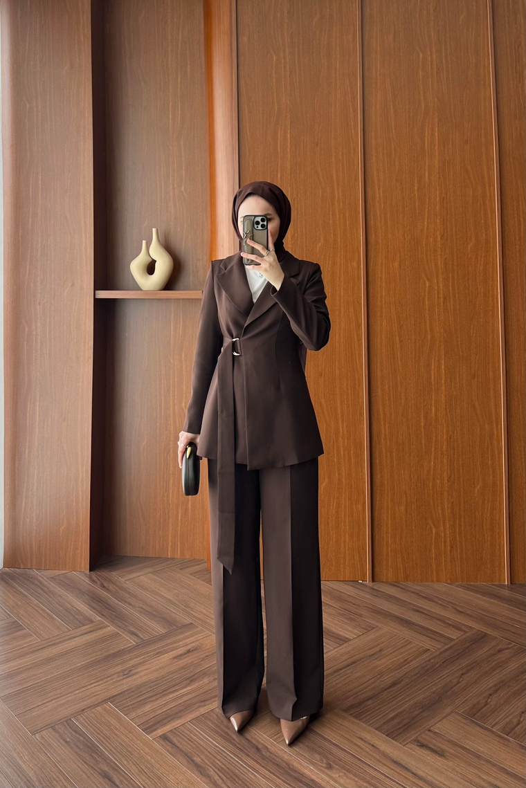 Alea Premium Pantolon Takım - KAHVE