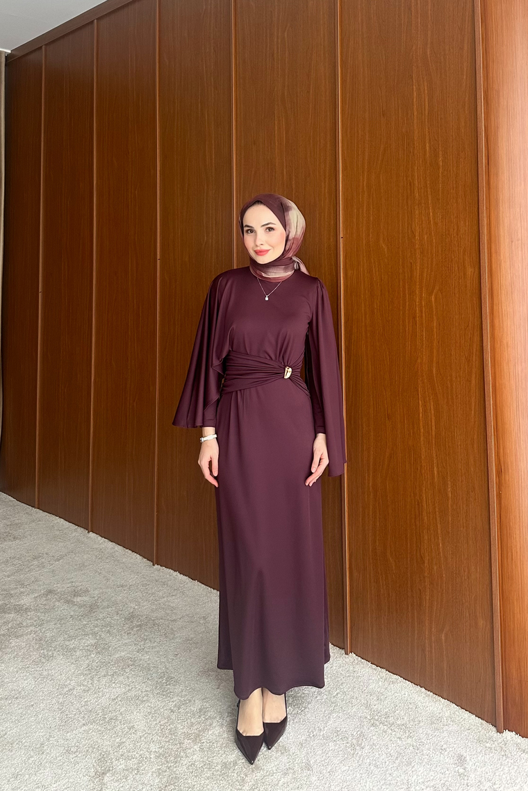 Denila Broş Detay Elbise - MÜRDÜM