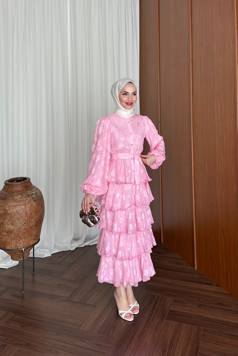 Kat Kat Premium Elbise - PEMBE