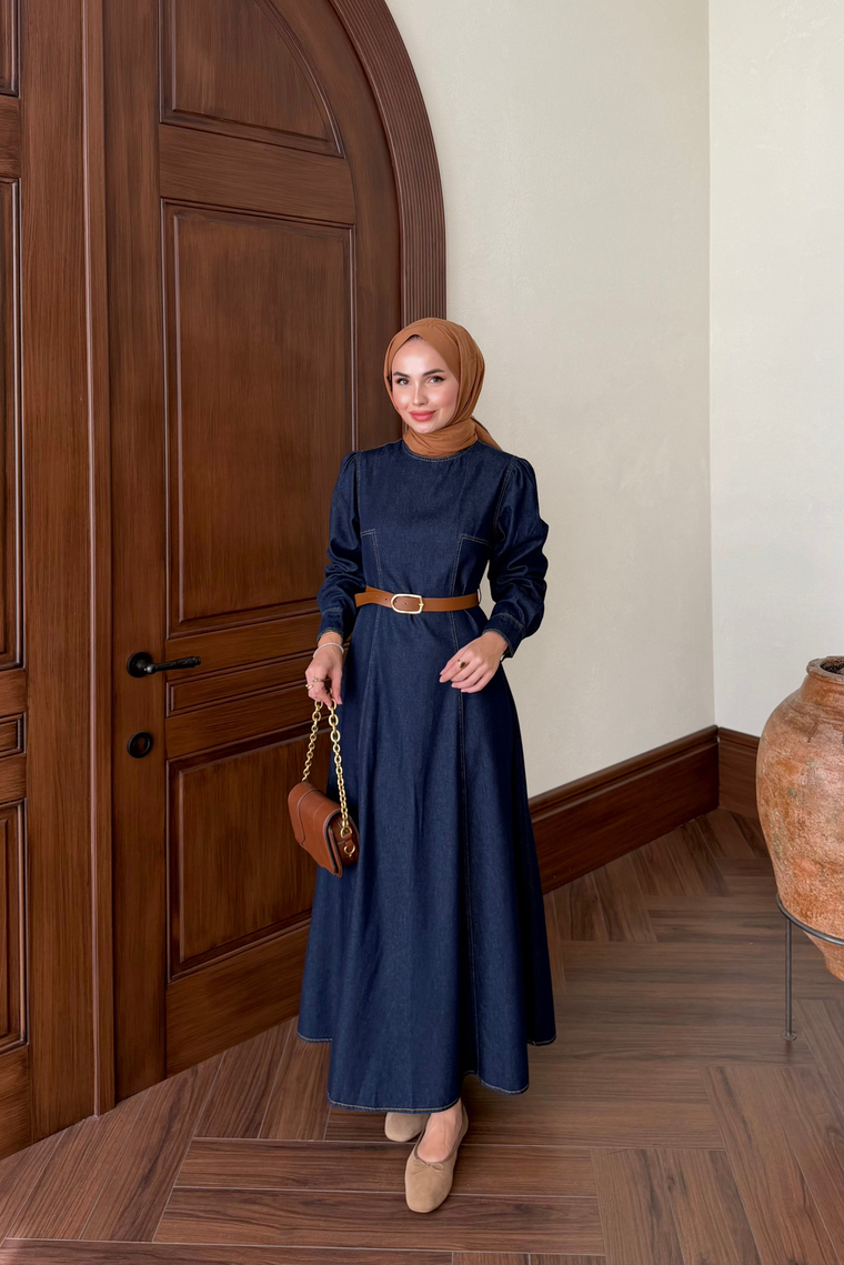 Liora Denim Elbise - DENİM