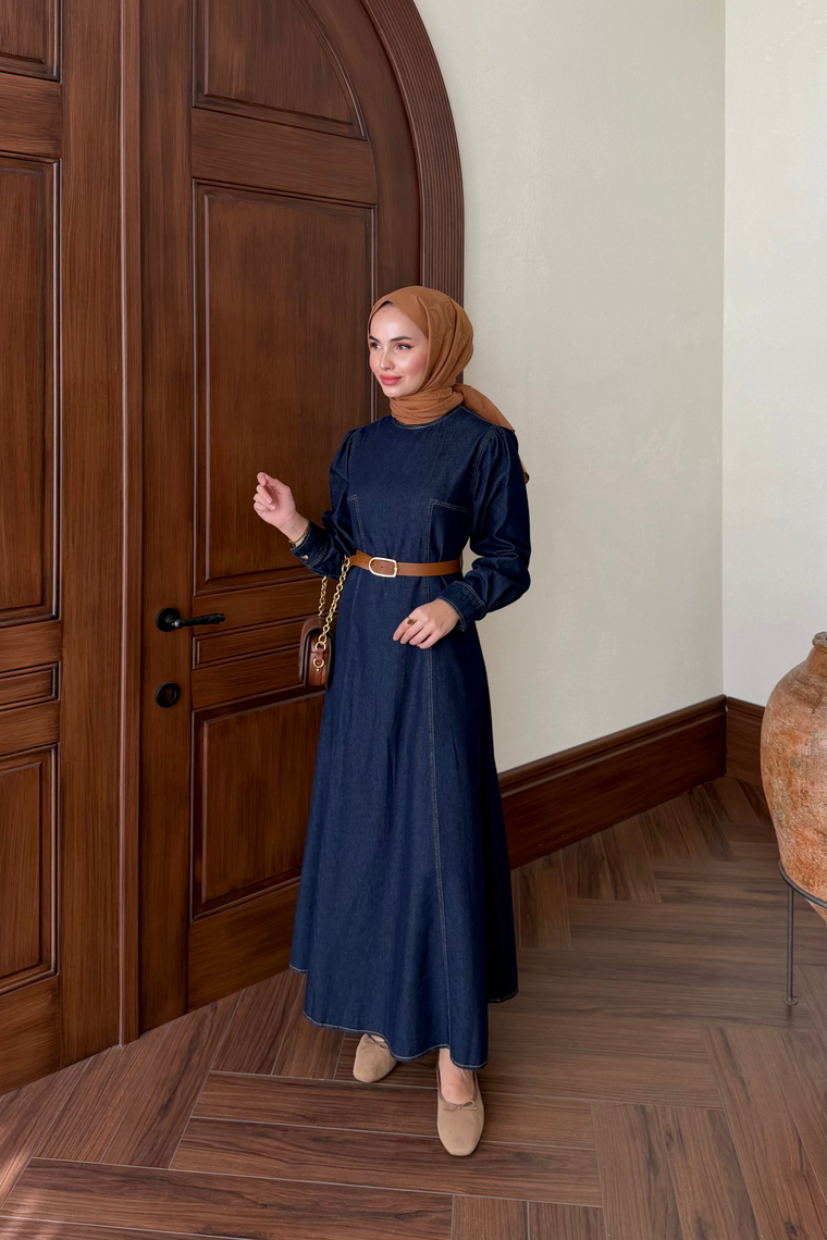 Liora Denim Elbise - DENİM