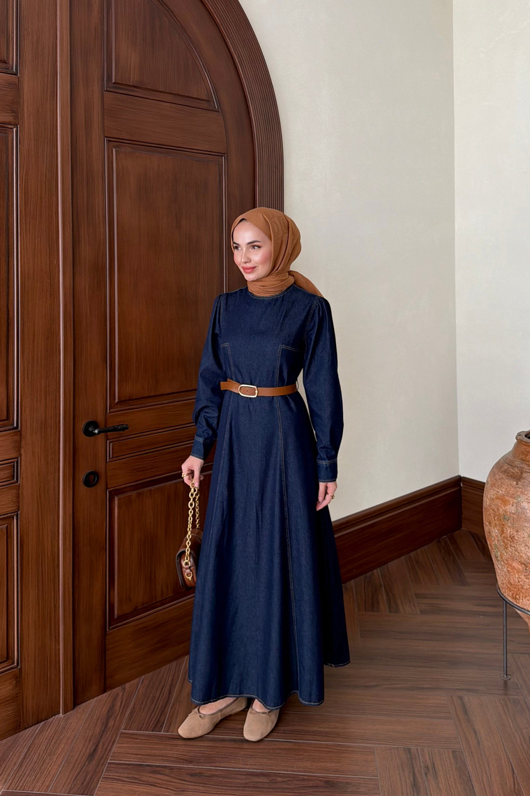 Liora Denim Elbise - DENİM