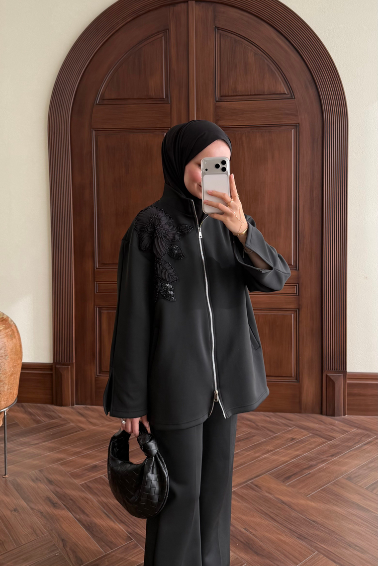Melora Premium Scuba Takım - SİYAH