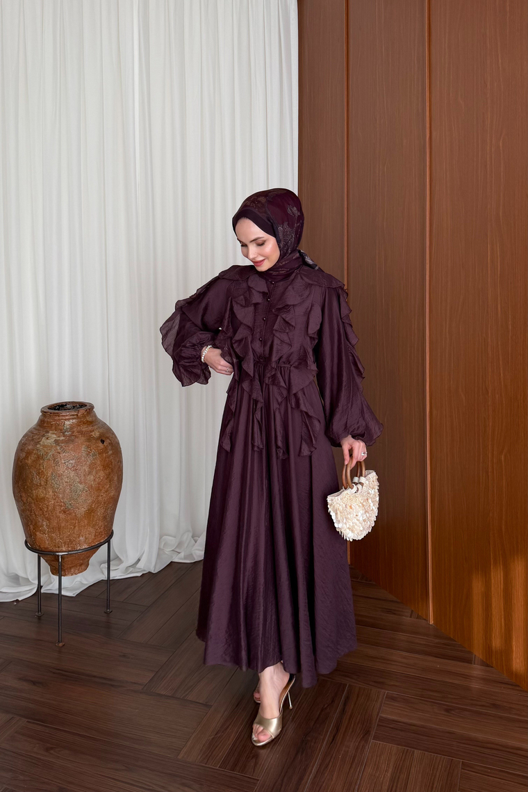 Nora Önü Volanlı Elbise - MÜRDÜM