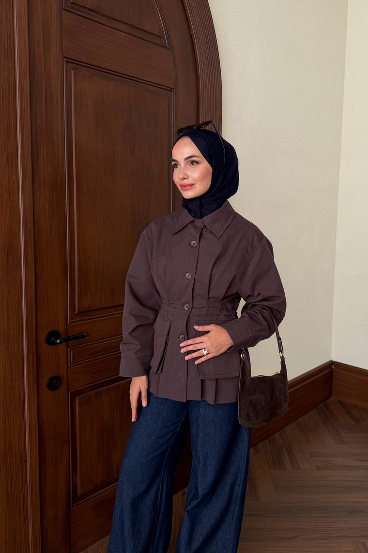 Akady Premium Trençkot - KAHVE