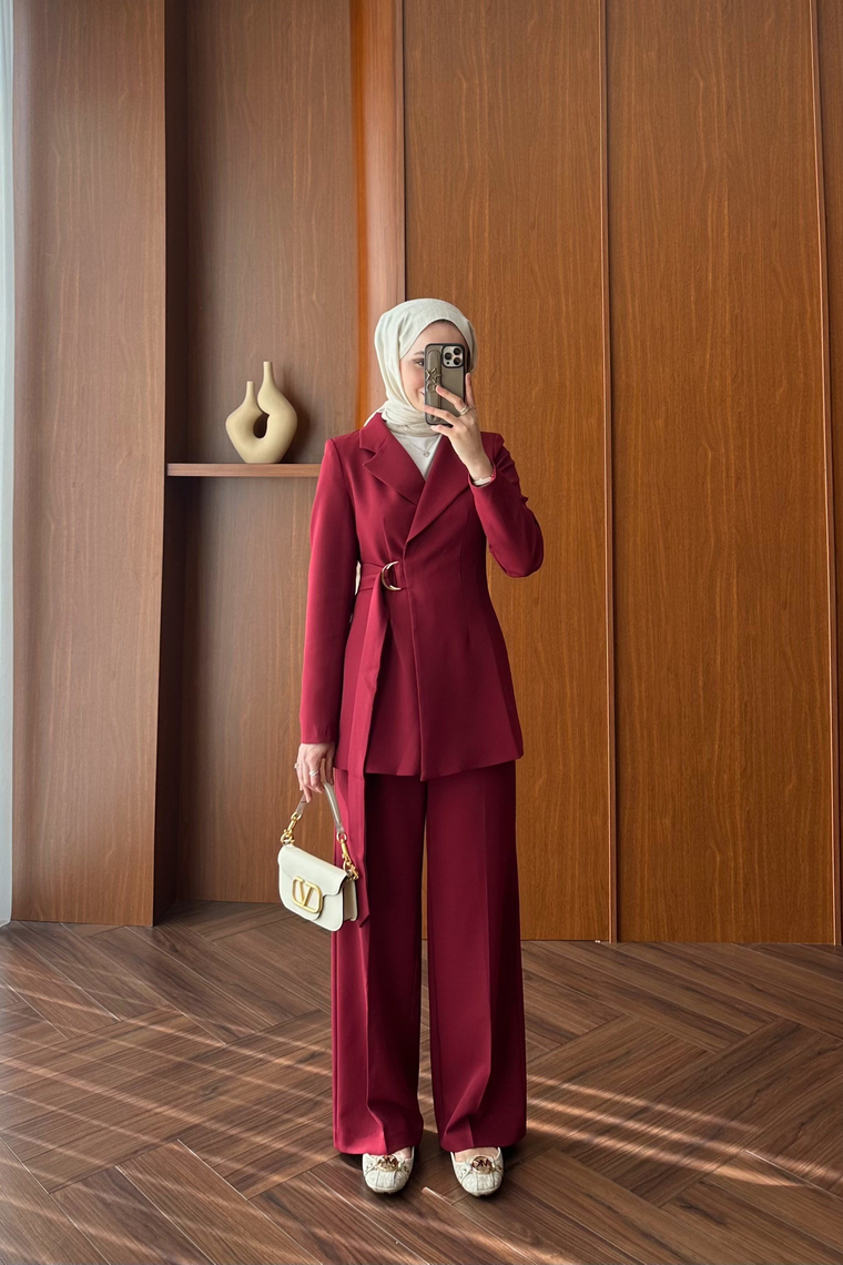 Alea Premium Pantolon Takım - BORDO