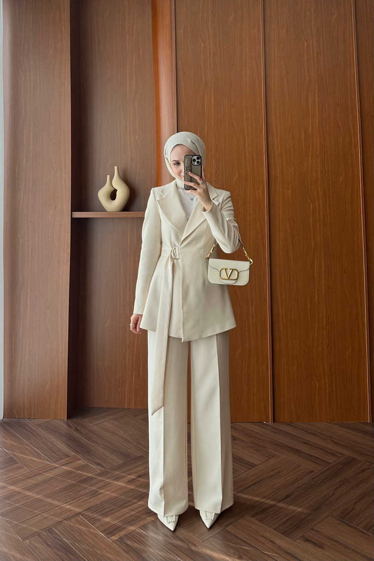 Alea Premium Pantolon Takım - EKRU