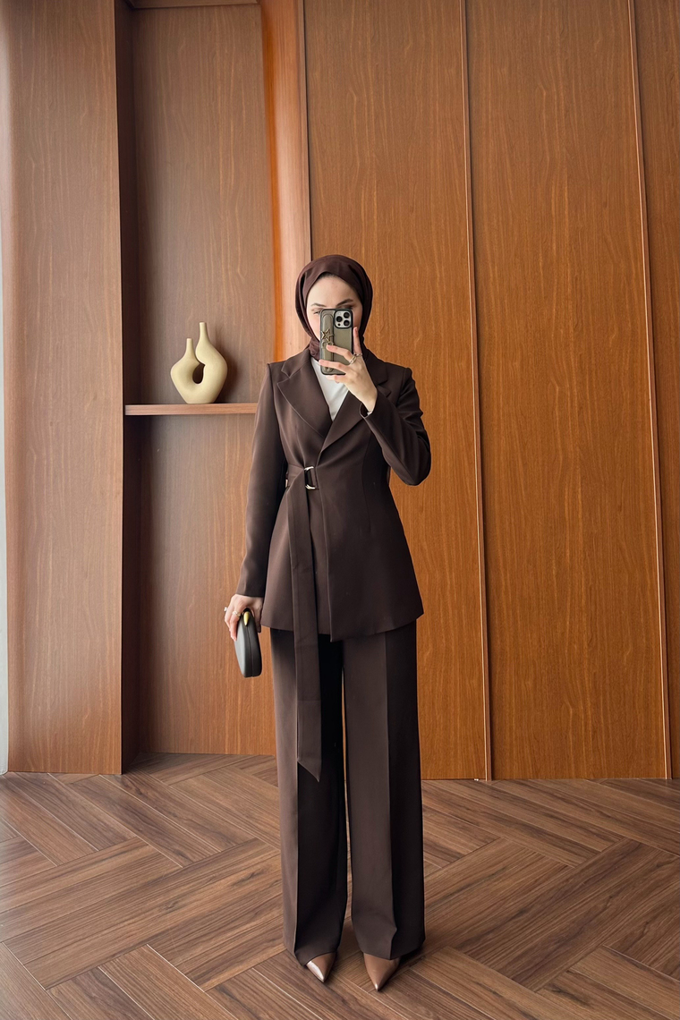 Alea Premium Pantolon Takım - KAHVE