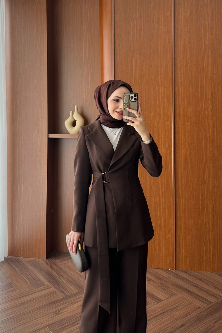 Alea Premium Pantolon Takım - KAHVE