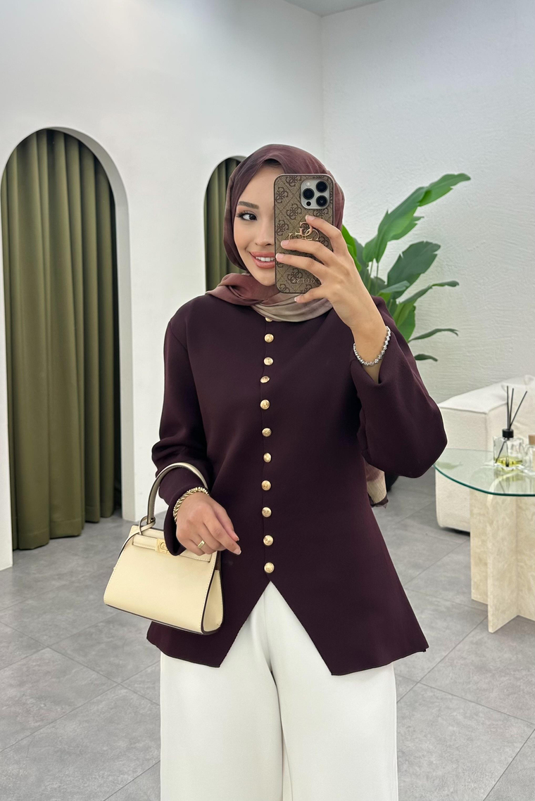Alina Belden Oturmalı Hırka - MÜRDÜM