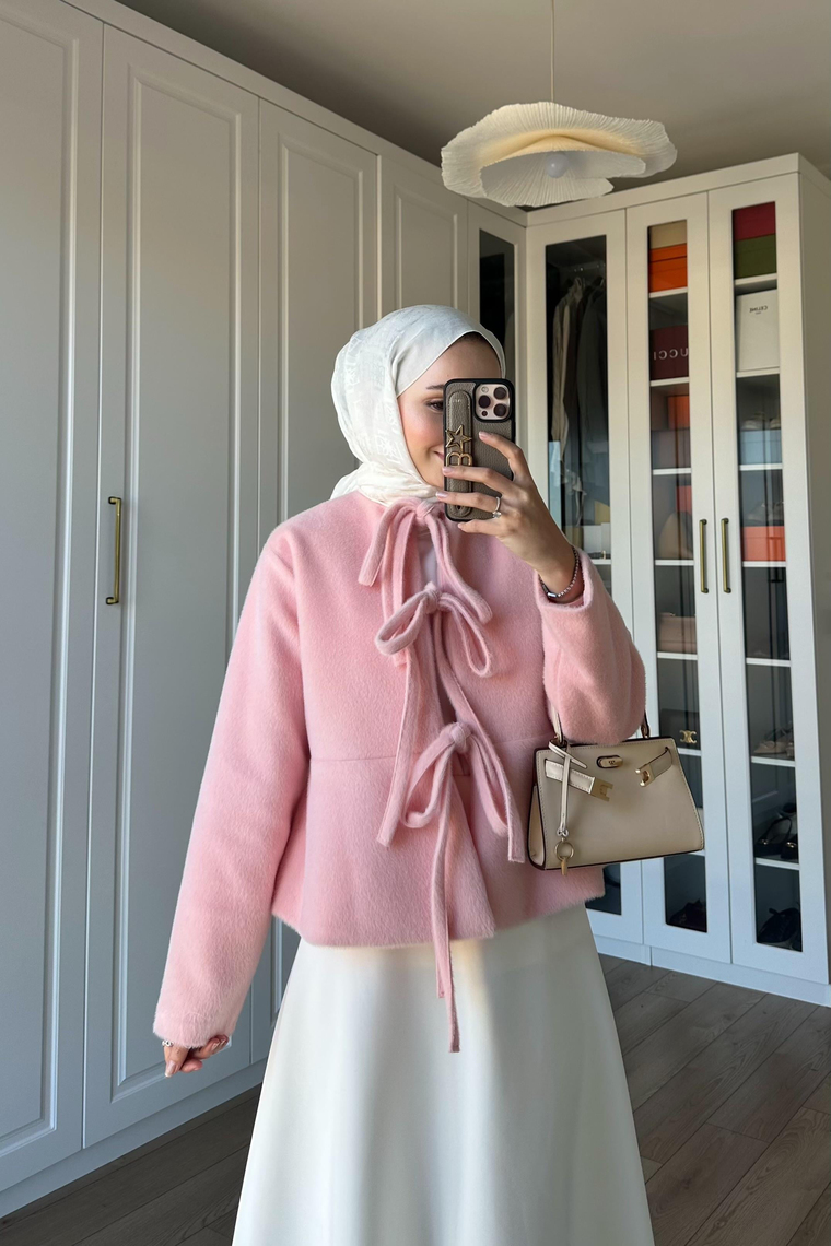 Bağlama Detay GoldFox Ceket - PEMBE
