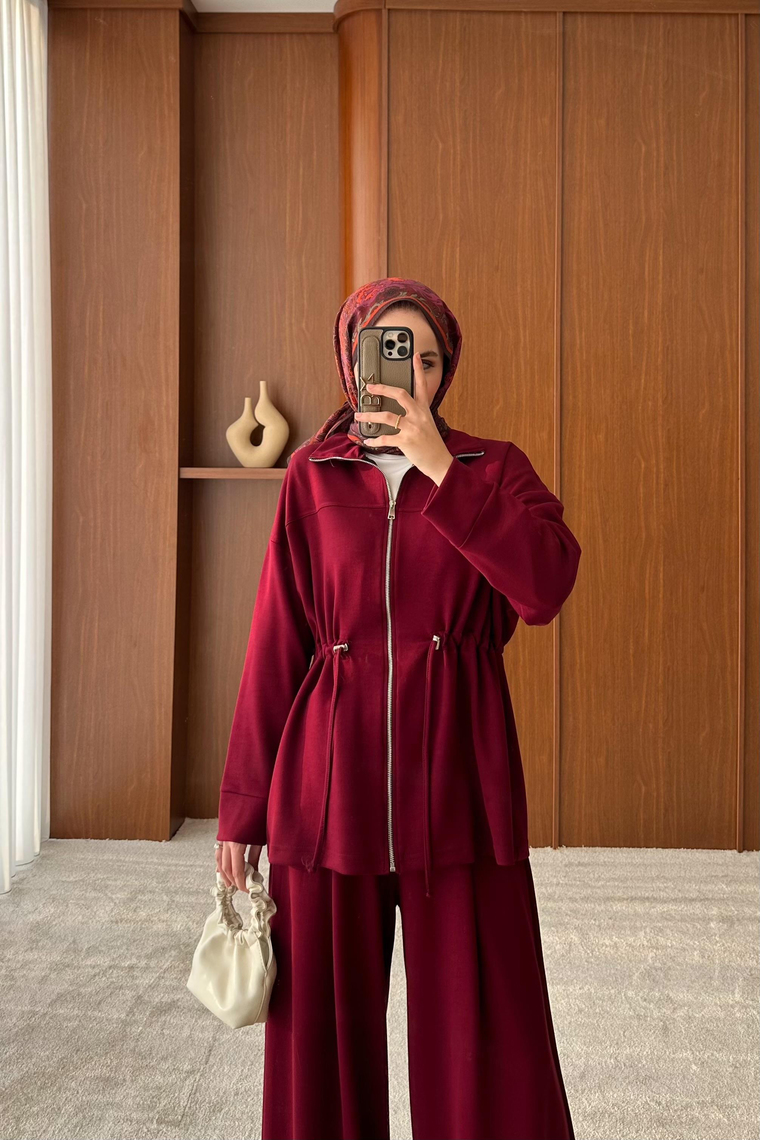 Bağlama Detay İkili Takım - BORDO