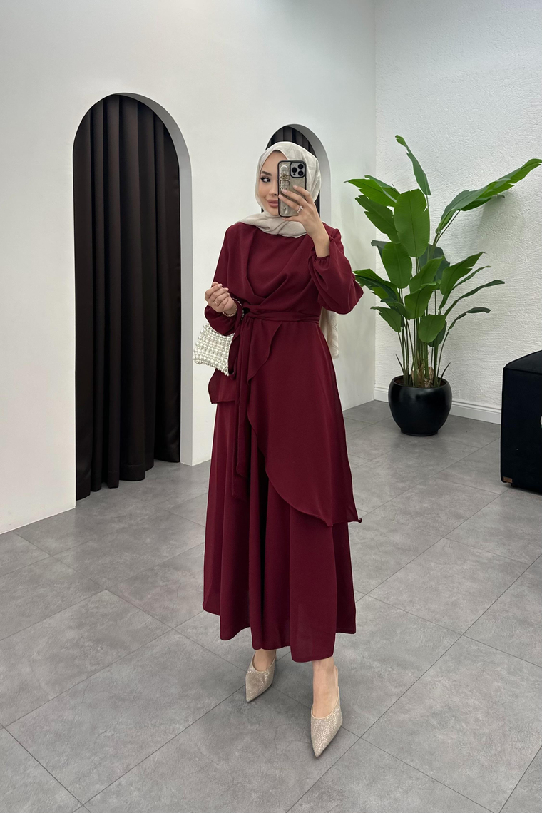 Cool Pantolonlu Takım - BORDO