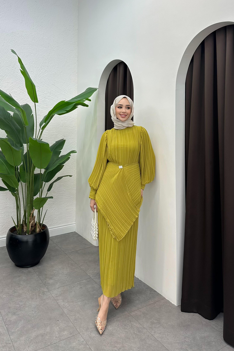Couture Abiye Elbise - YEŞİL