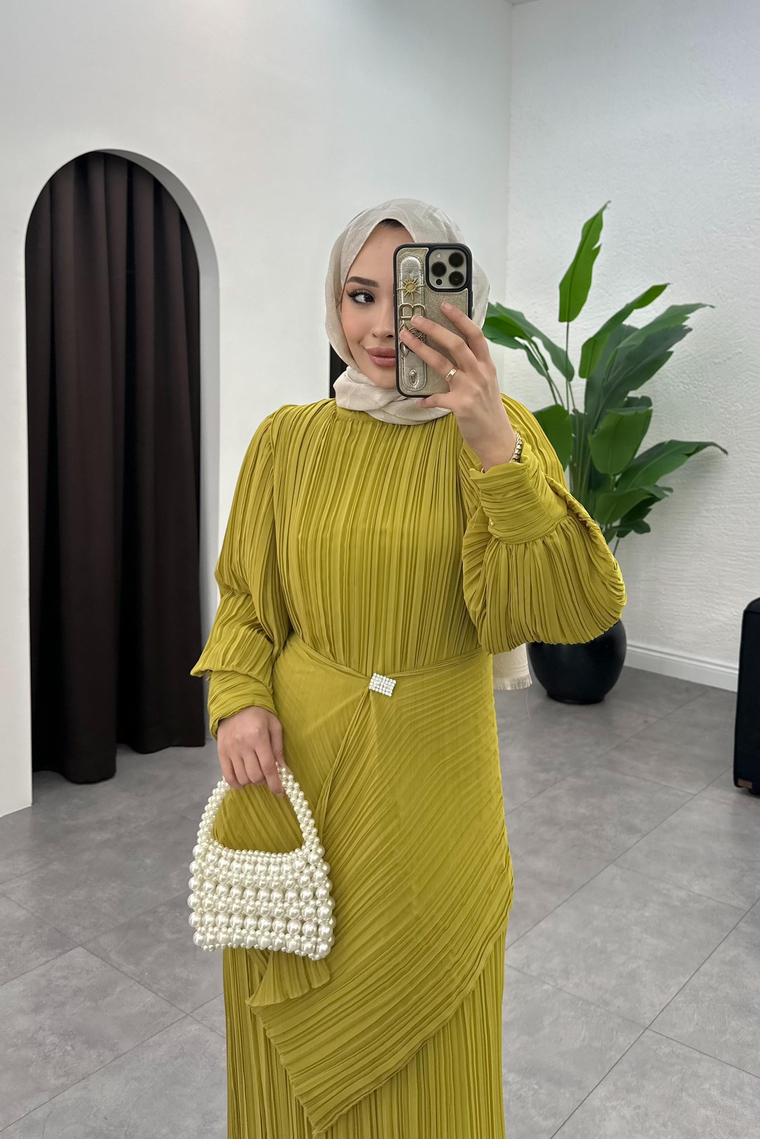 Couture Abiye Elbise - YEŞİL